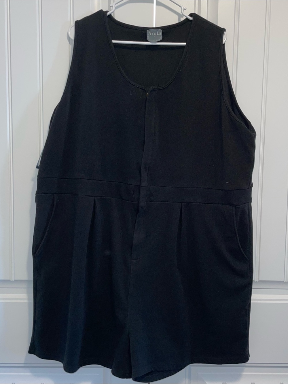ARULA Black Sleeveless Romper